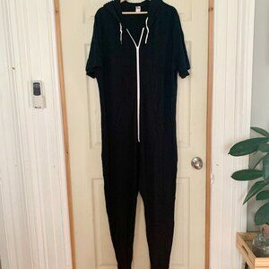 Mens short sleeve Bro Romper from Smash and Tess, XL, Black